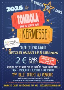 Gagnants de la tombola 2026